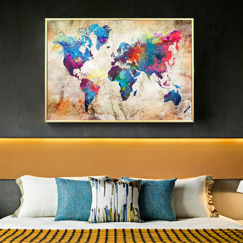 Colorful World Map - ERA Home Decor