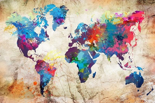 Colorful World Map - ERA Home Decor