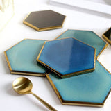 Hexagon Gold-plated Coaster - ERA Home Decor